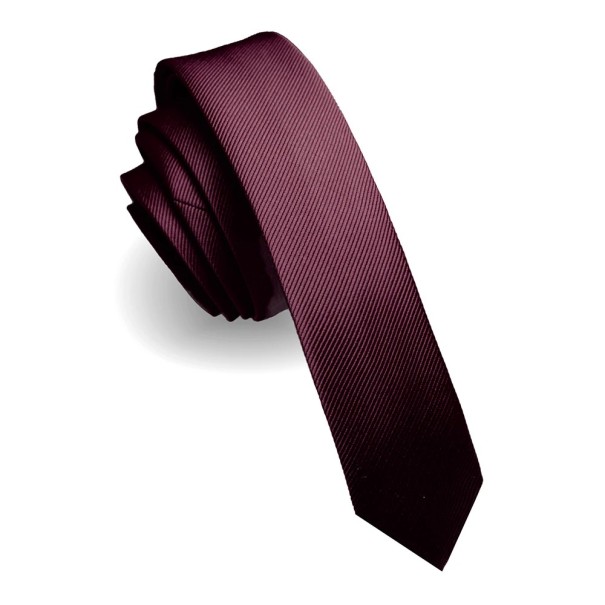 Cravată din mătase solidă 150 x 4 cm Cravată elegantă pentru bărbați din mătase de înaltă calitate Design îngust Accesoriu elegant pentru nunți, petreceri și evenimente formale burgundy