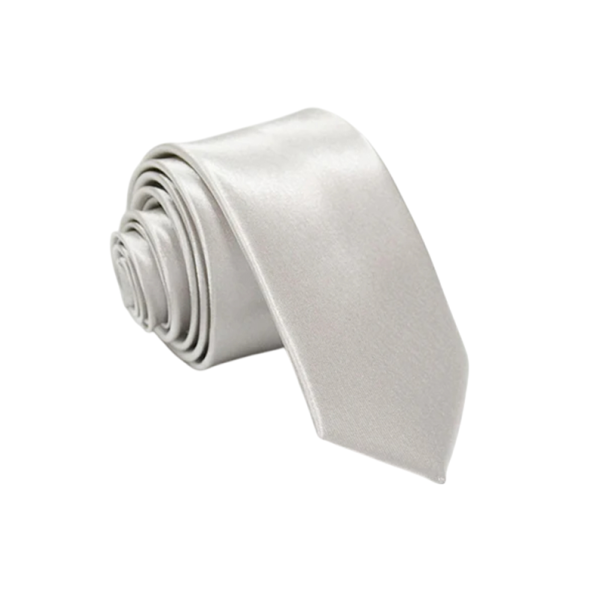 Cravată subțire unisex 145 x 5 cm Ușor de spălat Cravată elegantă pentru bărbați și femei Accesoriu elegant pentru cămașă Formal și casual cremos