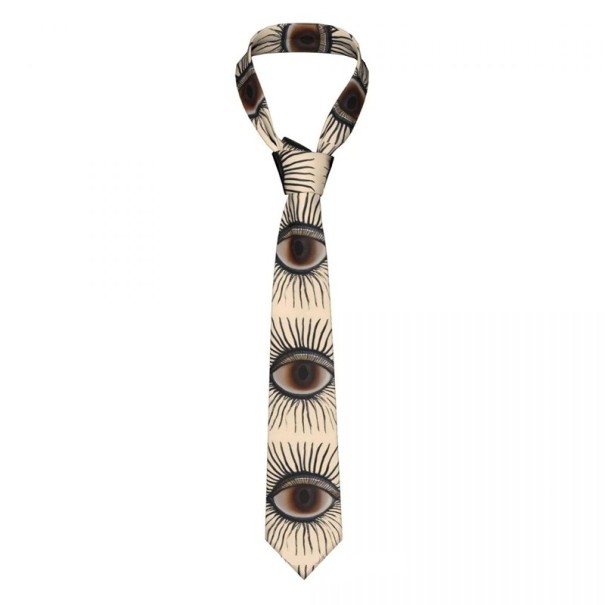 Cravate avec motif des Illuminati 145 x 8 cm Cravate pour homme stylée avec un motif mystérieux Œil des Illuminati Accessoire élégant 1