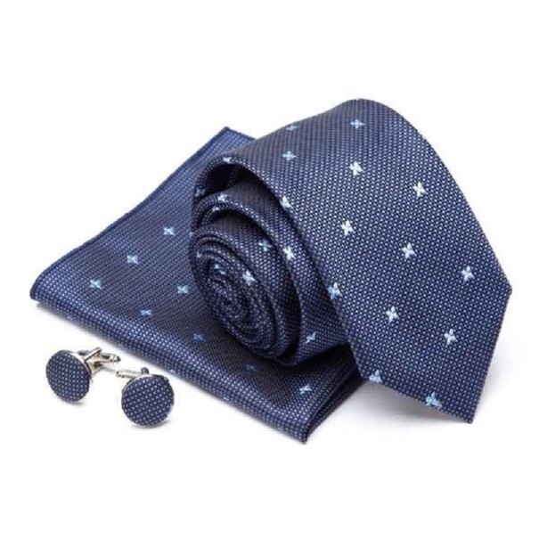 Cravate pour homme, pochette et boutons de manchette 7
