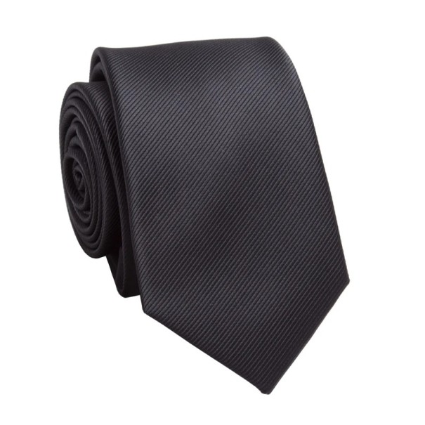 Cravate pour homme unie élégante 146 x 8 cm Cravate formelle classique Accessoire de mode pour costume Pour les mariages, les réunions professionnelles et le port quotidien noir