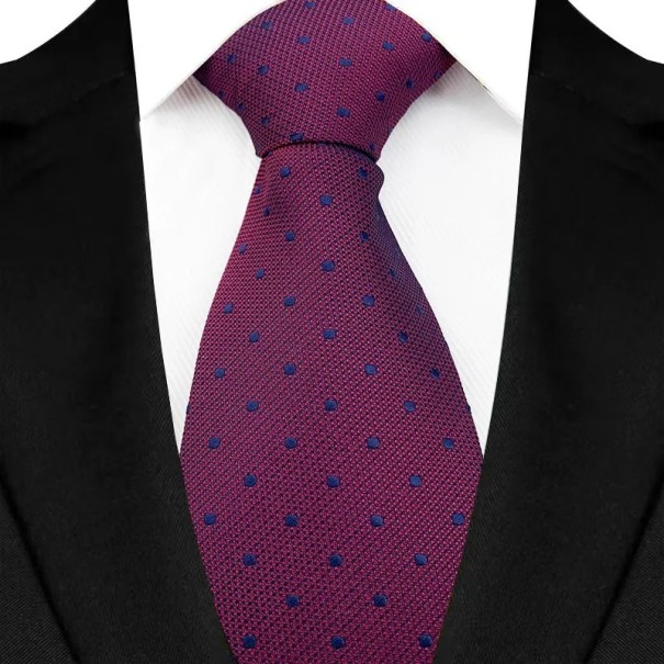 Cravate rouge pour homme à pois 145 x 8 cm Cravate élégante Accessoire stylé pour homme Événements professionnels et sociaux Matériau de qualité 1