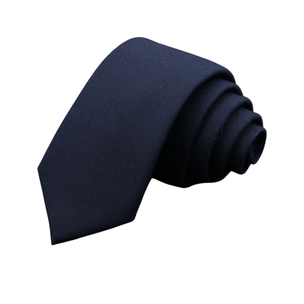 Cravatta da uomo in cotone trapuntata 145 x 6 cm Cravatta a motivo moderno Accessorio elegante per uomini per eventi di lavoro e sociali Cravatta stretta elegante blu scuro
