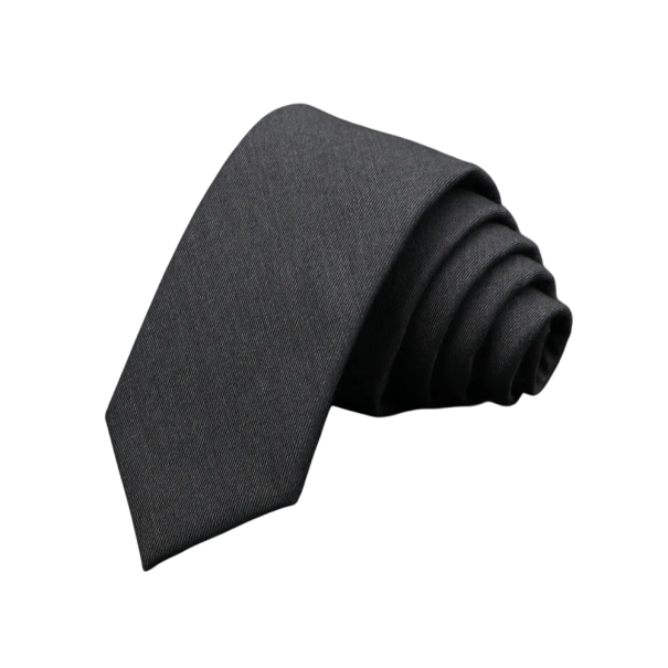 Cravatta da uomo in cotone trapuntata 145 x 6 cm Cravatta a motivo moderno Accessorio elegante per uomini per eventi di lavoro e sociali Cravatta stretta elegante nero
