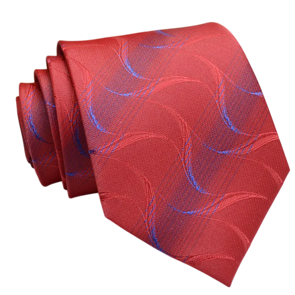 Cravatta rossa da uomo 146 x 8 cm Accessorio elegante per camicia e completo Cravatta elegante per occasioni sociali e formali Moda maschile Cravatta da lavoro 1