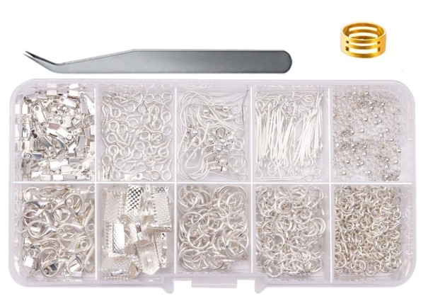Creatieve sieradenmaakset 710-delig zilver