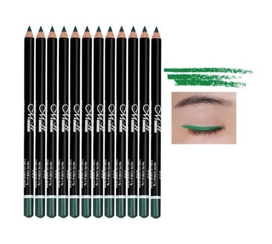 Creioane colorate pentru ochi - 12 buc verde