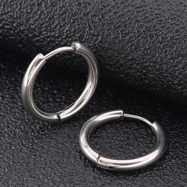 Creolen für Damen G308 silbern 10 mm