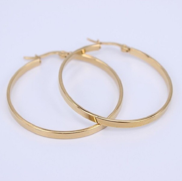 Creolen für Damen G871 golden 40 mm