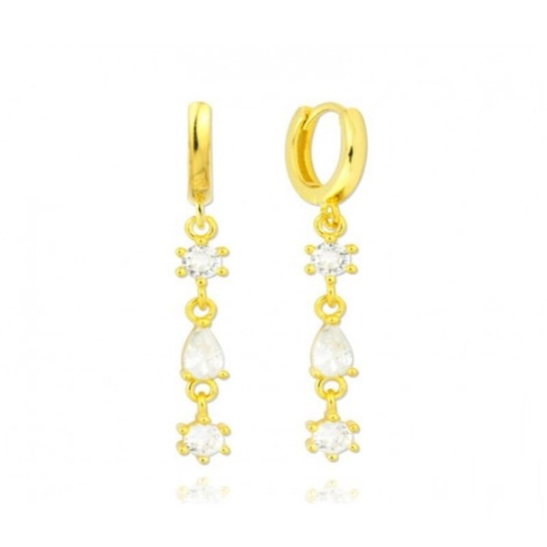 Creolen für Damen mit Anhänger golden 26