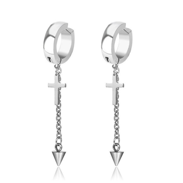 Creolen met hanger G651 zilver 1