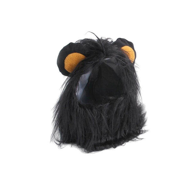 Crinière de lion pour chiens et chats noir L