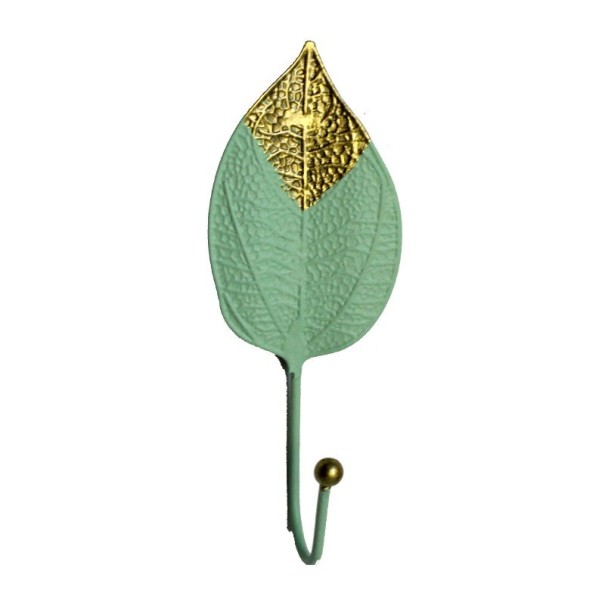 Crochet en métal en forme de feuille 4