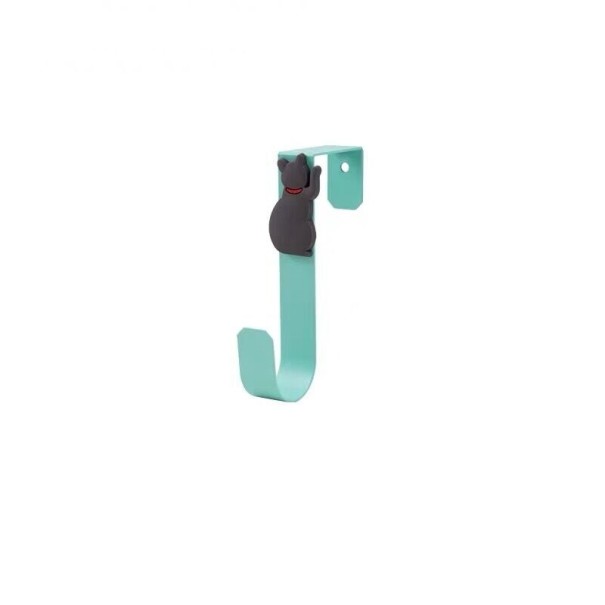 Crochet suspendu avec un chat turquoise