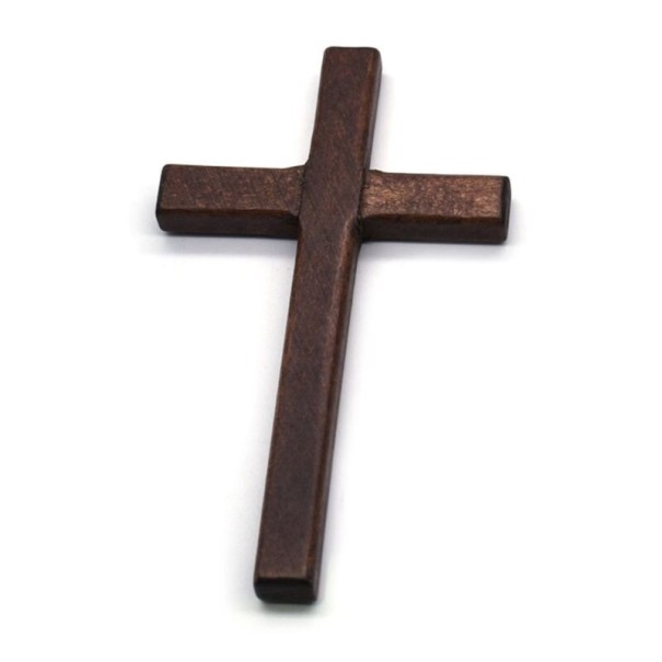 Croix en bois 2 pcs marron foncé