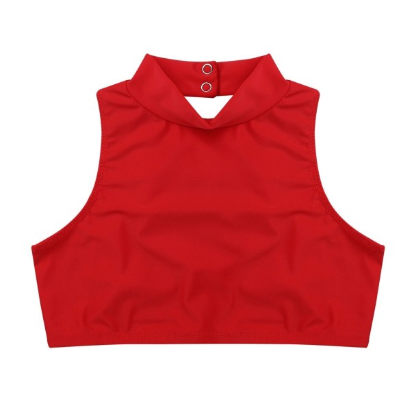Crop top dziewczęcy B1615 czerwony 10