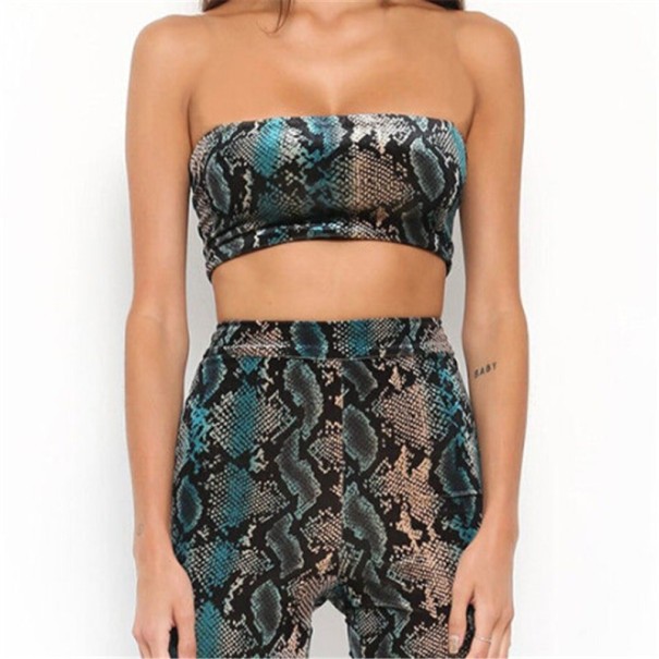 Crop top för kvinnor med djurtryck
