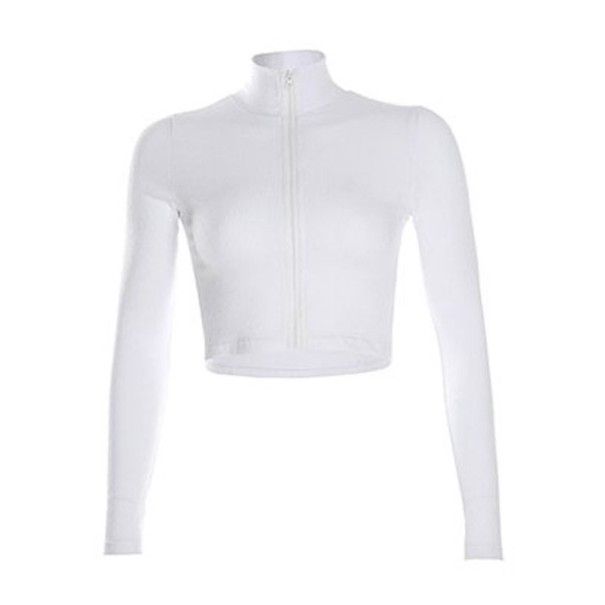 Crop top för kvinnor med dragkedja