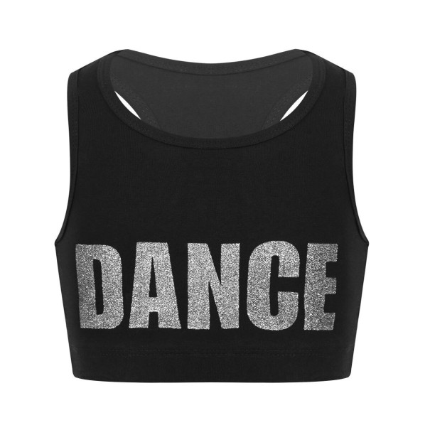Crop-Top für Mädchen silbern 10