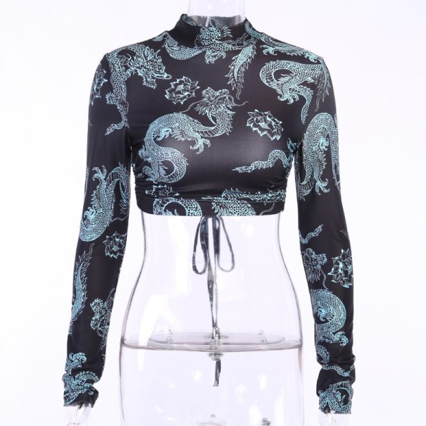 Crop-top med draktema för kvinnor S