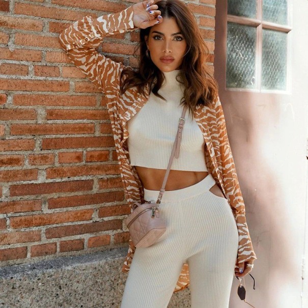 Crop top och byxor för kvinnor B1105