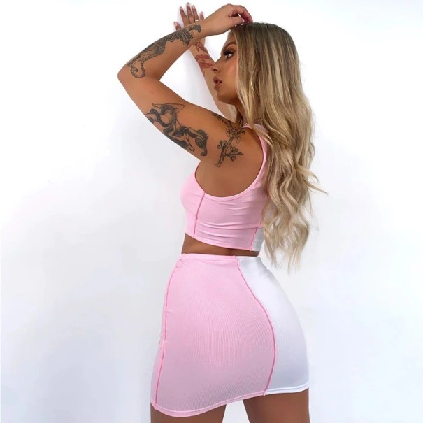 Crop top och kjol för kvinnor B1124