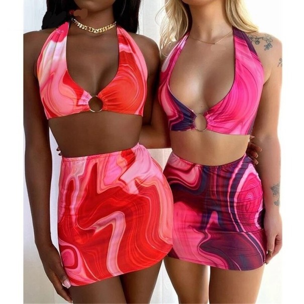 Crop top och kjol för kvinnor B1192