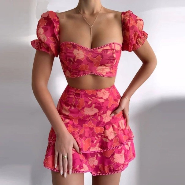 Crop top och kjol för kvinnor B902