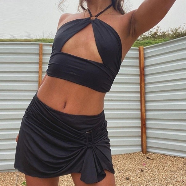Crop top och kjol för kvinnor B922