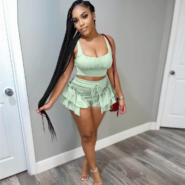 Crop top och shorts för kvinnor B1071