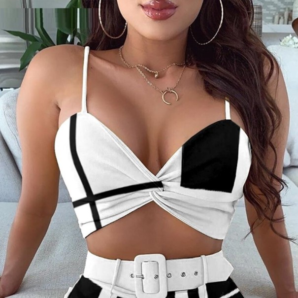 Crop top och shorts för kvinnor B1159
