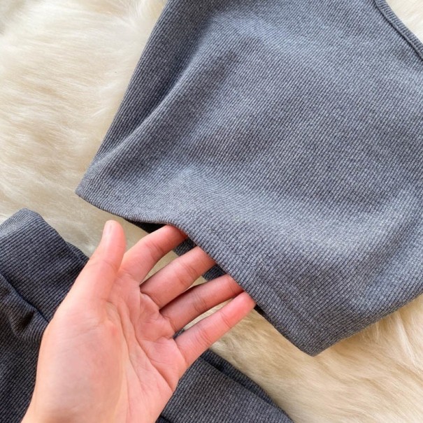 Crop top och shorts för kvinnor B964