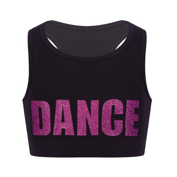 Croptop voor meisjes donkerroze 10