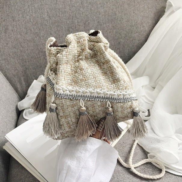 Crossbody-taske til kvinder M1477 cremefarvet