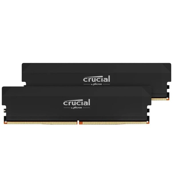 Crucial Pro DDR5 32GB RAM 2x16GB 6400MHz Sort Gaming Hukommelse til Stationær PC Overclocking Kompatibel med Intel XMP 3.0 og AMD EXPO OEM 1