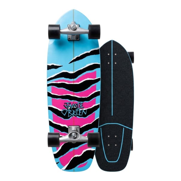 Cruiser skateboard S pruhovaným vzorem Délka 78,7 cm Protiskluzový grip Modro-růžový s černými koly Na město a cyklostezky 1