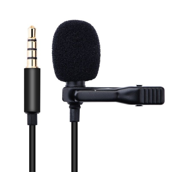 Csíptetős mikrofon K1527 fekete