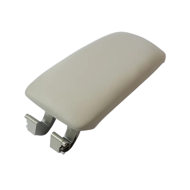 Cubierta de repuesto de cuero gris para reposabrazos para Audi A3 A3 8P 2003–2012 con base de ABS, fácil instalación sin taladrar, accesorios 1