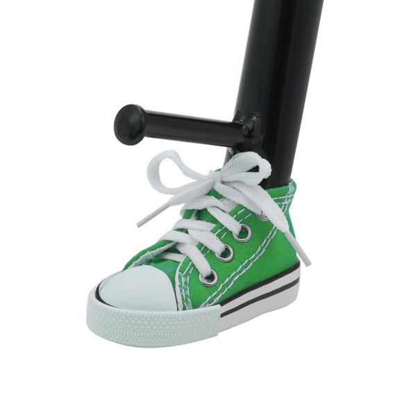 Cubierta decorativa colorida del caballete lateral de motocicleta 7,5 cm Mini bota con cordones Accesorio protector y decoración divertida para la moto verde