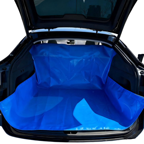 Cubierta impermeable para maletero de coche, 130 x 130 cm, funda reversible azul-roja para proteger el maletero 1