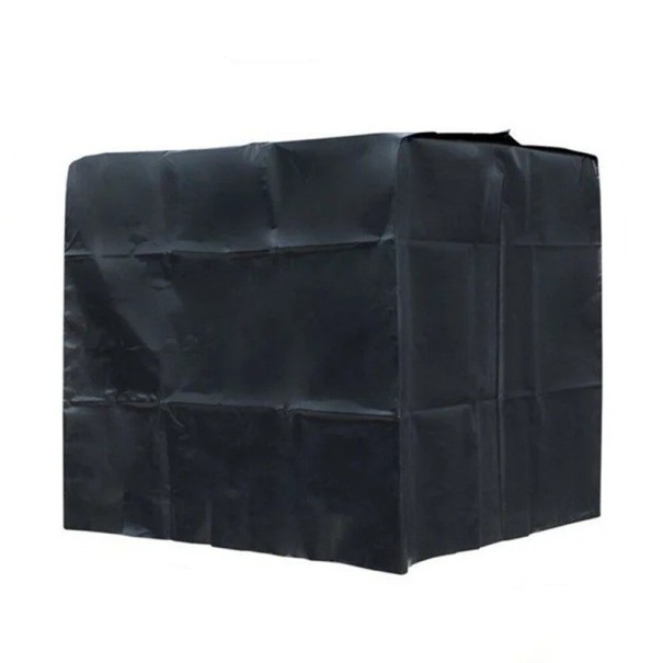 Cubierta para tanque IBC 1000 l Tela Oxford Funda protectora impermeable para contenedor de agua de lluvia Funda a prueba de polvo y protección UV negro