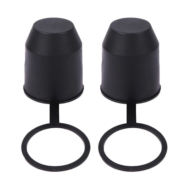 Cubierta protectora universal de bola de enganche 2 piezas de plástico para caravana remolque camión negro diámetro 50 mm altura 70 mm 1