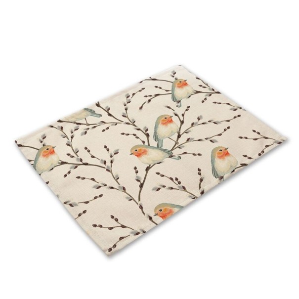 Cubierto con pájaro y flores. 4