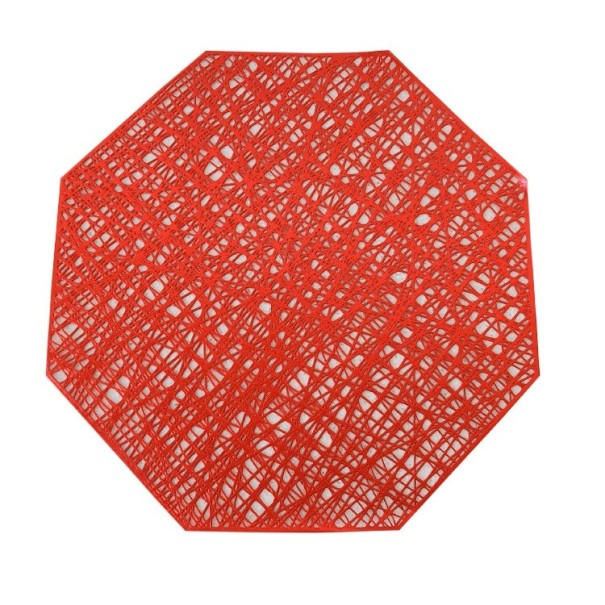 Cubierto en forma de octágono rojo