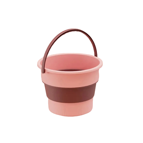 Cubo plegable 5 l rosa