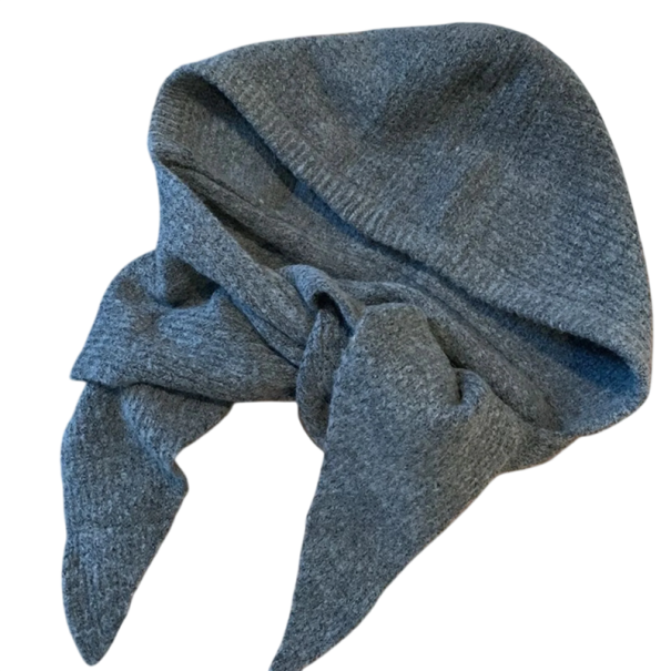 Cubre cabeza de invierno para mujer con ajuste caliente protección de cabeza, cuello y cara capucha de poliéster para clima frío gris