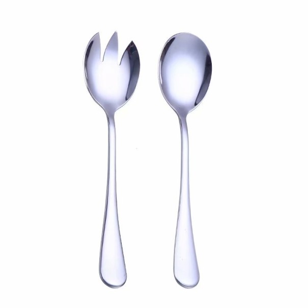 Cucchiaio e forchetta da insalata 2 pz argento