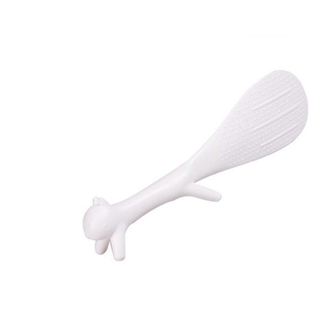 Cucchiaio per riso a forma di scoiattolo bianco