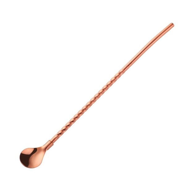 Cuchara de acero inoxidable con pajita 2 uds. cobre