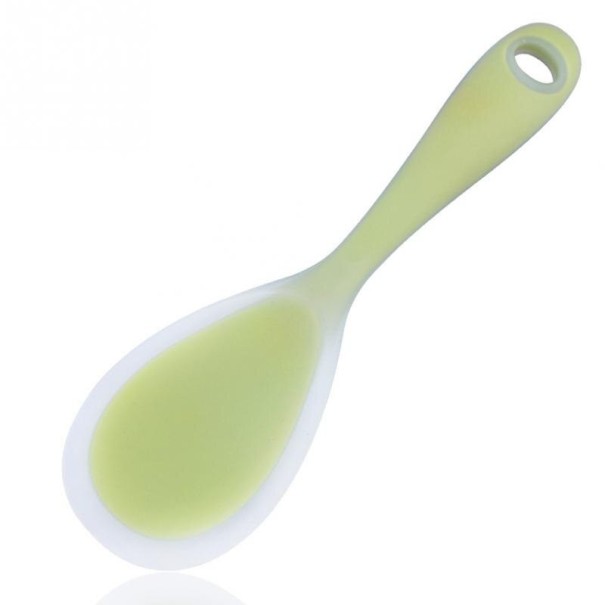 Cuchara de arroz de silicona verde claro Cuchara de arroz de silicona verde claro